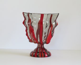 c1930 Kralik cased glass vase from the Bambus line