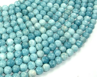 Larimar Quartz, 6mm(6.3mm) Round Beads, 15.5 Inch, Full strand, Approx 64 beads, Hole 1mm (301054001)