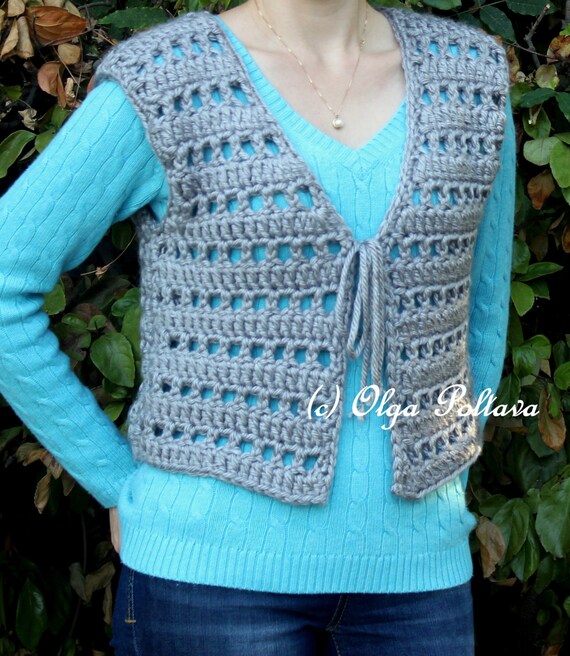 Beginner crochet vest pattern free for women pattern