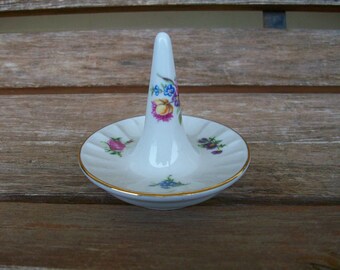 Vintage GDR Crown Stamp 1877 German Floral Ring Holder