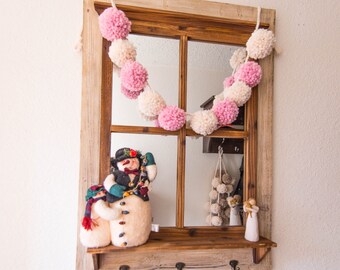 Pom Pom Garland / Super Bulky / Snow White Garland / Blossom & Fisherman