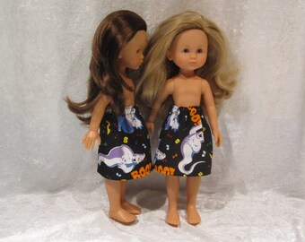 LES CHERIES Corolle 13" Dolls Handmade Elastic Waist Skirt #S07 Halloween Elastic Waist SKIRT with Ghost & Eyes Boo!