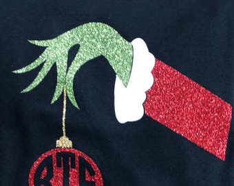 Christmas monogram sweaters-shirts-Raglans
