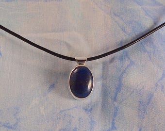 Lapis and Sterling Silver Pendant