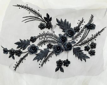 Applied feather patchwork LL378K x 1 polyester wedding dress pattern