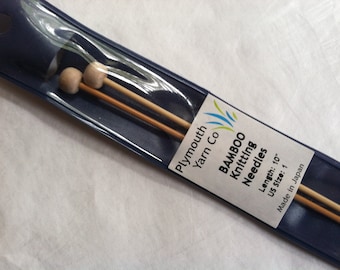Plymouth Bamboo Knitting Needles Single Point Size US 1 (2.25mm) 10-inch