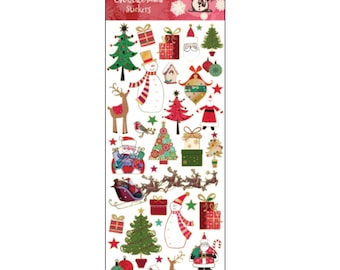 Xmas Modern Traditional Sticker, Planner, Scrapbooking, Journal, Diary Stickers, Christmas Stickers