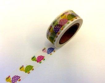 Turtle Washi Tape Scrapbooking Decorate Sticker - Baby Shower - 1st Birthday - Girl Party - Spring