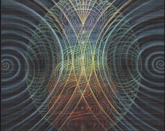 Evolution by visionary artist Amanda Sage Blotter Art