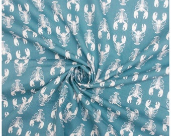 CP0416 Rose & Hubble Lobster Teal 100% Cotton Poplin Dressmaking Fabric