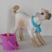 Vintage Barbie Accessories, Farm Animal, Cow or Calf Toy with Maganetic Bucket, Butterfly, Barbie Or Blythe Pet Friend