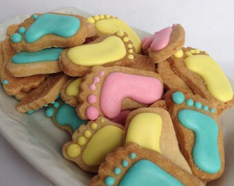 Mini Baby FEET SUGAR COOKIES, Itty Bitty Sugar Cookies, 1/2 Pound