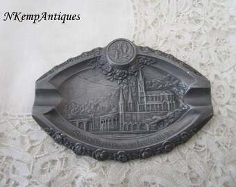 Lourdes religious tray 1910