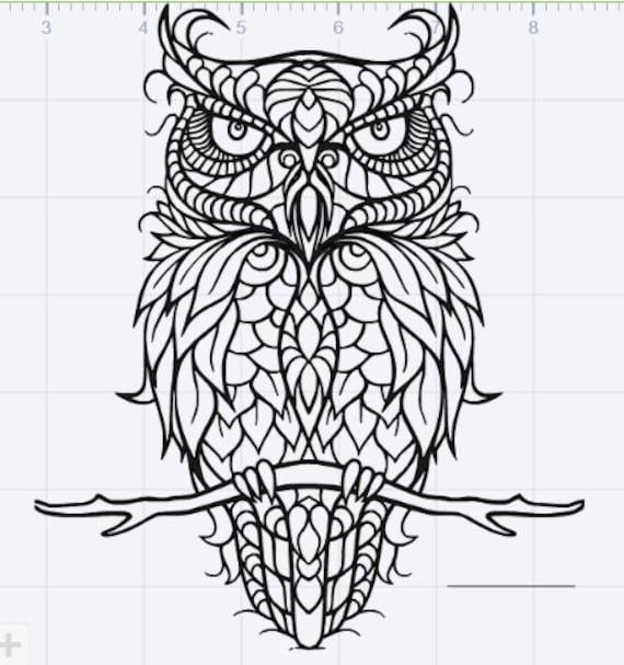 Download Mandala Owl Design SVG EPS DXF Studio 3 Cut File