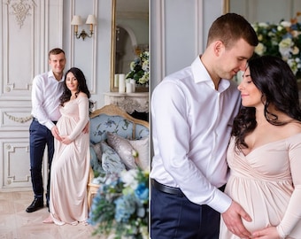 Maternity dress, Baby shower dress, maternity dress for photoshoot,romantic maternity dress
