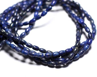 Stone - Lapis Lazuli Olives 6x4mm 4558550035875 rice beads 10pc-