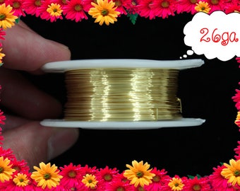 26ga 150ft Gold Wrap Wire, Gold Wrapping wire, gold Beading wire, gold Jewelry Wire,