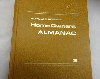 Home Owners Almanac from 1972. A Hard Bound Book