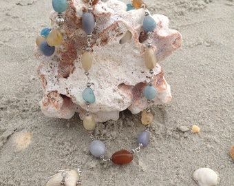 Multi Color Amber and Blueberry Quartz
