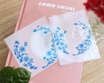 Floral Cello Bags - Cookie Bags - Floral Product Bags - Favor Bags, Self Sealing Set of 20 4" x 4"