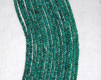 Turquoise, Turquoise Rondelle, Smooth Rondelle, Natural Turquoise, Natural Stone, Blue Green Bead, Full Strand, 5mm
