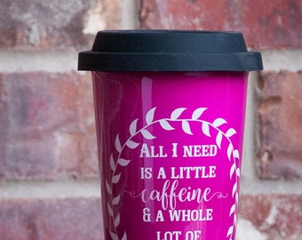 Caffeine and Crafting Latte Mug