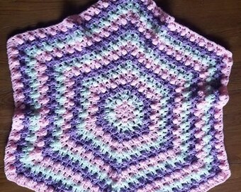 Crocheted Baby Afghan - Octagon Shaped