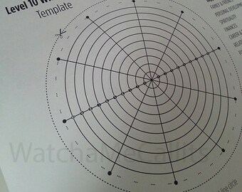 Level 10 Wheel of Life Printable Template