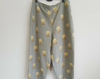 Vintage Floral Culotte Pant