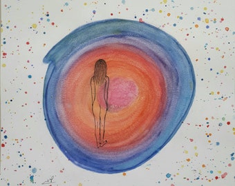 Unknown road - original watercolor painting