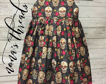 Yellow Sugar Skull Dress