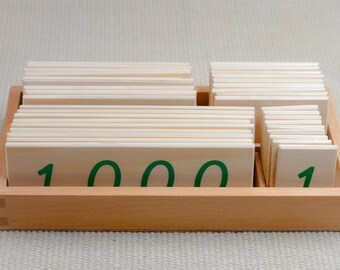 Montessori wooden number and box | learning toys | Montessori toys | montessori numbers | decimal system | Montessori toy | learning toy