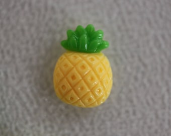 Pineapple yellow and green cabochon scrapbooking