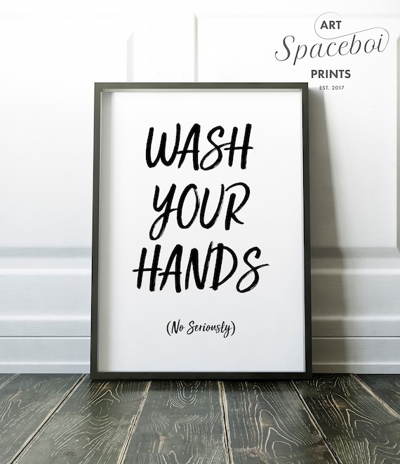 Items similar to Wash Your Hands, Bathroom Sign, Funny Poster, Funny ...