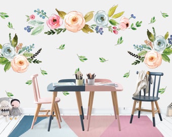 Nursery decals - Wall decal - Flower decal - Flowers - Decal - Girl decals - Vinyl decals - Children decals