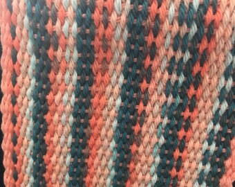 Cotton Yarn Sunrise Stripe Scarf