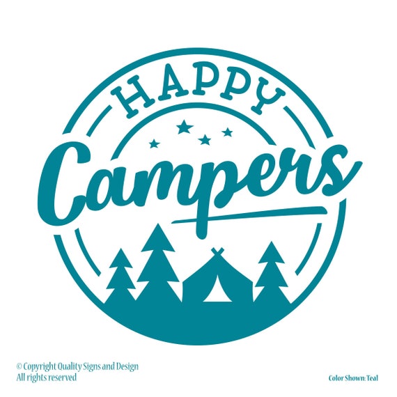 HAPPY CAMPERS vehicle decals rv decal truck decals car