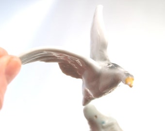 Large Seagull Bird Antique German Doll Parts Figurine for Mixed Media Art Assemblage Art Projects