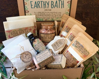 Deluxe bath gift set, pamper gift for women, luxury Bath Spa Kit, Bath gift set, natural Bath Box, thank you gift