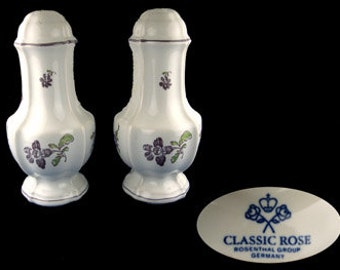 Vintage Rosenthal Violette Salt and Pepper Shaker Set