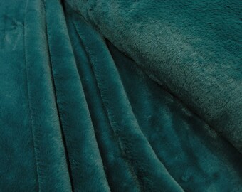 Faux fur Fabric uni petrol 0.54yd (0,5m) 002776