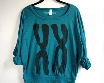 Womens XX Slouchy Sweatshirt, Lightweight pullover, funny valentine gift for her, teen girl gift, women graphic tee, nurse gift, wife gift