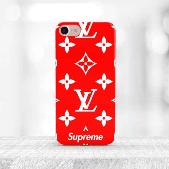 Supreme iPhone Case Red Supreme Louis Vuitton iPhone 7 plus