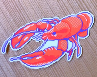 lobster sticker feat. pixel art by bitmapdreams