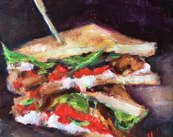 Sandwich, Bacon Lettuce and Tomato, Original Oil, 12 x 12