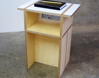Modern End Table. Sturdy nightstand with painted top.