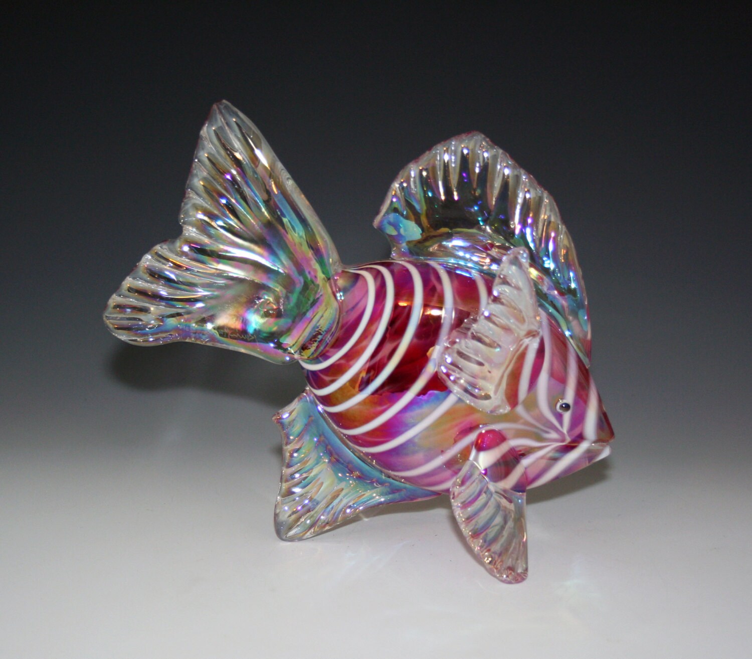 blown glass fish sculpture