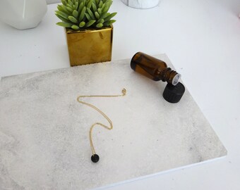 Lava necklace, stone diffuser, Essential Oil jewelry, Aromatherapy necklace