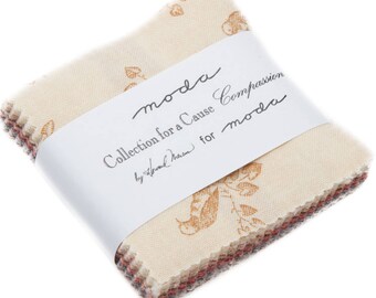Compassion Collections for a Cause Mini 2.5" Charm Pack by Howard Marcus Moda 42 2.5" Fabric Squares