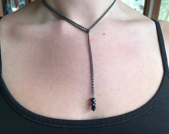 Claspless loop necklace N102